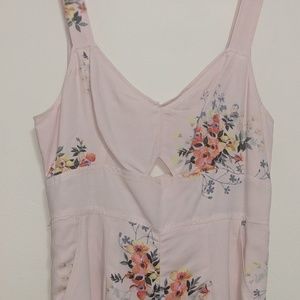 Anthropologie Wide Leg Floral Jumpsuit